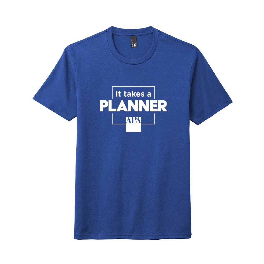 District Perfect Tri Tee - It Takes a Planner (Deep Royal)