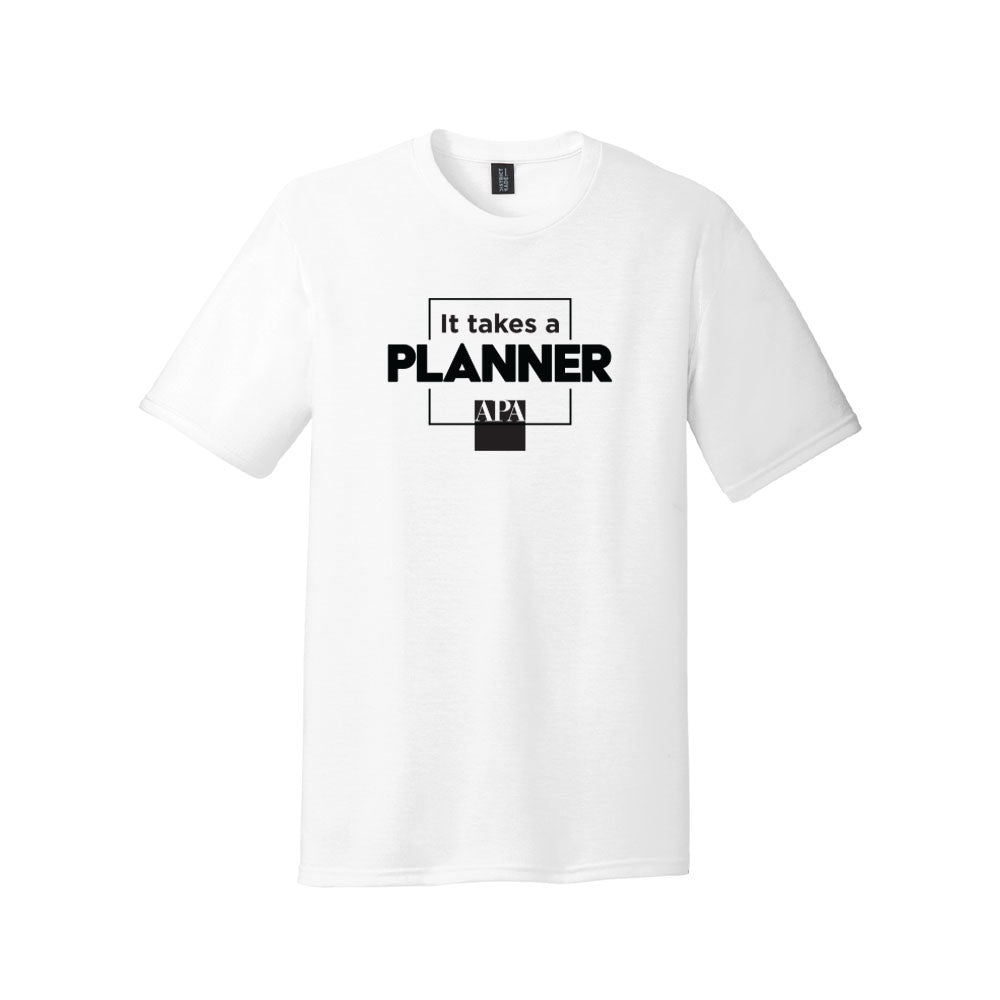 District Perfect Tri Tee - It Takes a Planner (White)